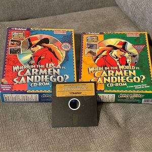 Lot of 3 Vintage Carmen SanDiego Computer Games